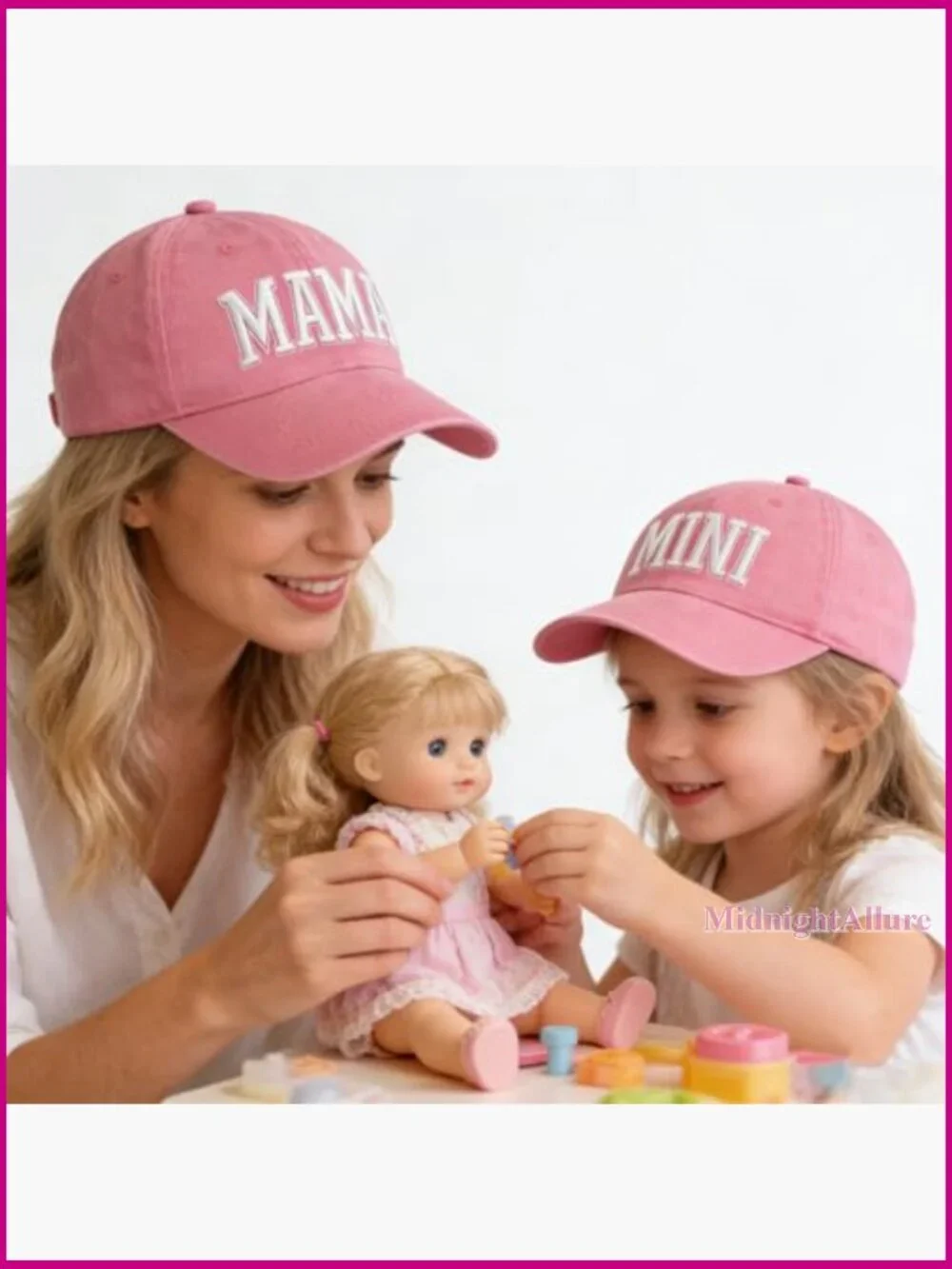 Mommy and Me Matching Baseball Hats Set Mama Mini